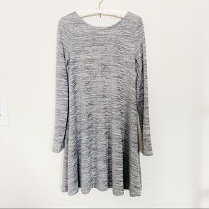 Old Navy Heather Grey Jersey Long Sleeve Dress